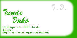tunde dako business card