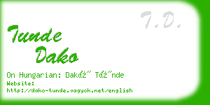 tunde dako business card